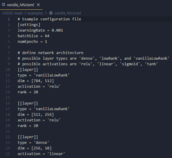 TOML neural network configuration