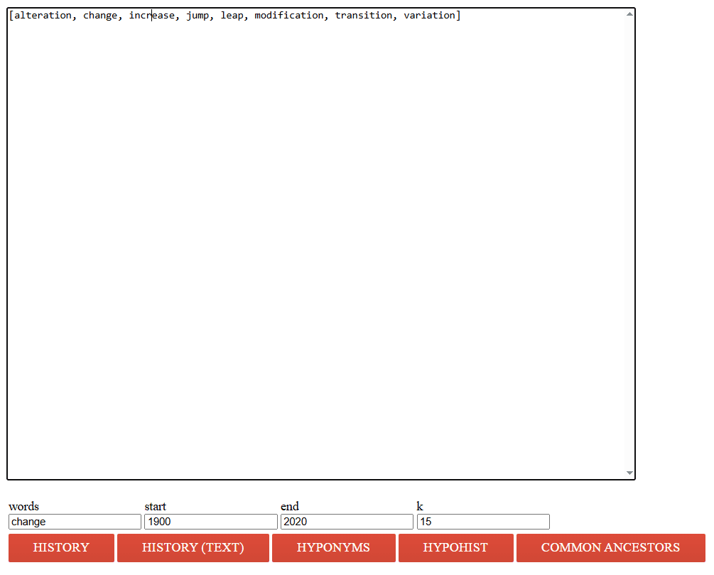 NGordnet hyponym query example